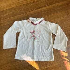 BT KIDS 24 Month Coquette Girly Ruffle Embroidered Long‎ Sleeve shirt
